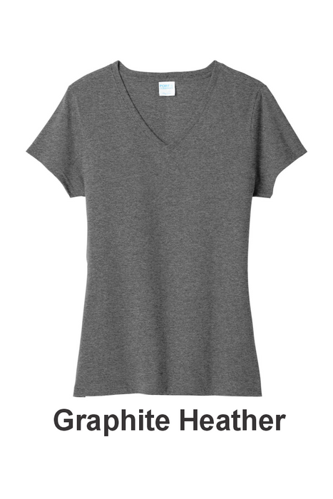 Port & Co™ Women's Tri-Blend V-Neck Tee w/ 1 Location (LPC330V) - 9 Colors Available