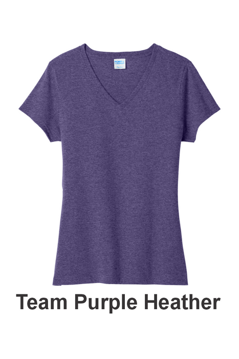 Port & Co™ Women's Tri-Blend V-Neck Tee w/ 1 Location (LPC330V) - 9 Colors Available