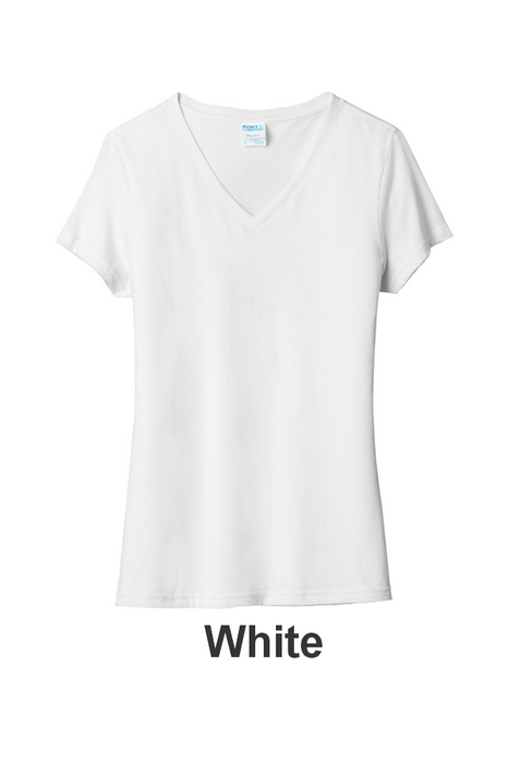Port & Co™ Women's Tri-Blend V-Neck Tee w/ 1 Location (LPC330V) - 9 Colors Available