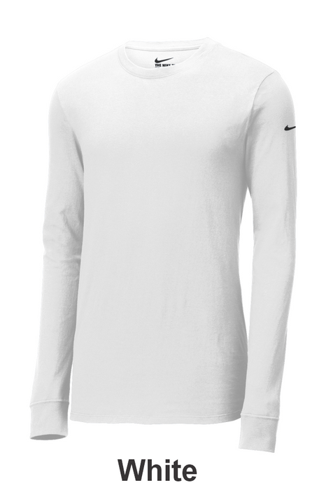Nike Dri-FIT Cotton/Poly Long Sleeve Tee - w/ 1 Location Print (NKBQ5230) - 6 Colors Available