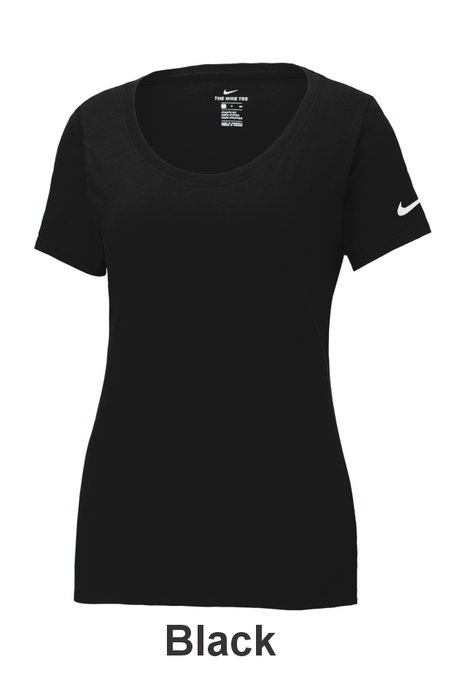 Nike Women's Dri-FIT Cotton/Poly Scoop Neck Tee w/ 2 Location Print (NKBQ5234) - 6 Colors Available