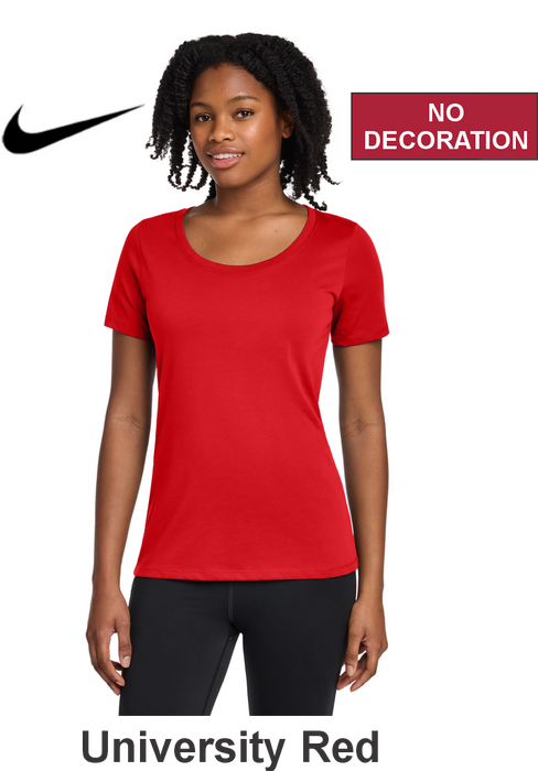 Nike Women's Dri-FIT Cotton/Poly Scoop Neck Tee w/ No Print (NKBQ5234) - 6 Colors Available