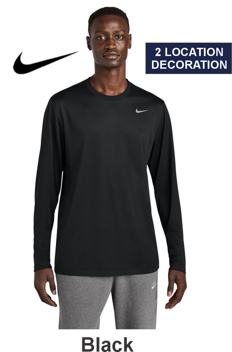 Nike Team Legend Long Sleeve Tee - w/ 2 Location Print (NKHQ4550) - 4 Colors Available