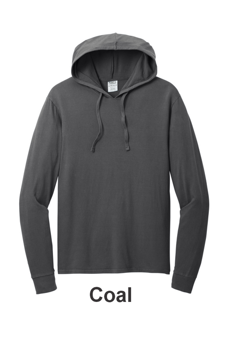Port & Co™ Beach Wash® Garment-Dyed Pullover Hooded Tee- w/ 2 Location Print Print (PC099H) -7 Colors Available