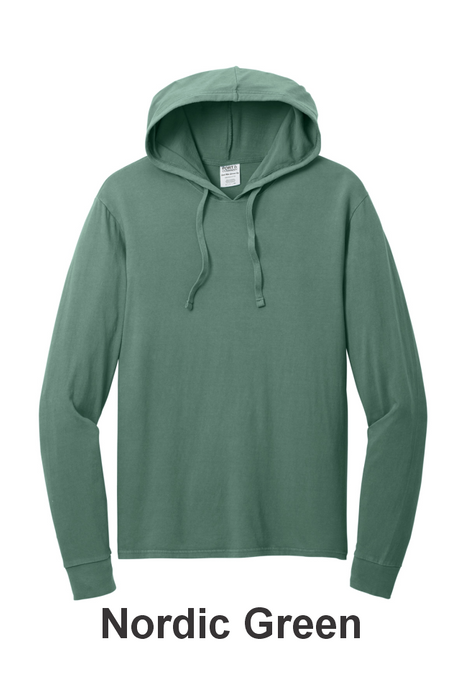 Port & Co™ Beach Wash® Garment-Dyed Pullover Hooded Tee- w/ 1 Location Print Print (PC099H) -7 Colors Available