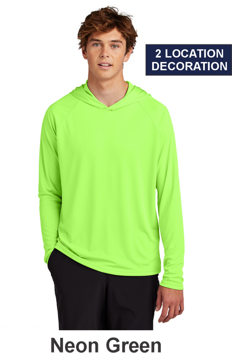 Port & Co™ Performance Pullover Hooded Tee - w/ 2 Location Print (PC380H) - 10 Colors Available