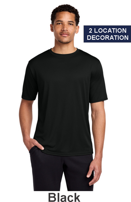 Port & Co 100% Performance Tee - w/ 2 Location Print (PC380) - 22 Colors Available