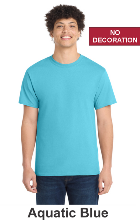 Port & Co 100% Cotton Tee - w/ No Print (PC54) - 22 Colors Available
