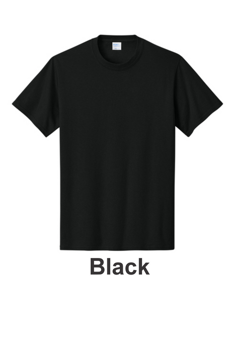 Port & Co 100% Cotton Tee - w/ 2 Location Print (PC54) - 22 Colors Available