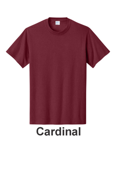 Port & Co 100% Cotton Tee - w/ 2 Location Print (PC54) - 22 Colors Available