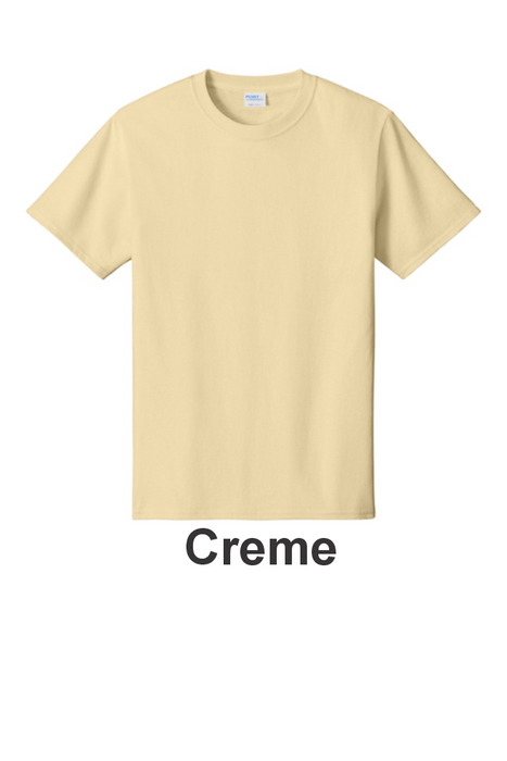 Port & Co 100% Cotton Tee - w/ 2 Location Print (PC54) - 22 Colors Available