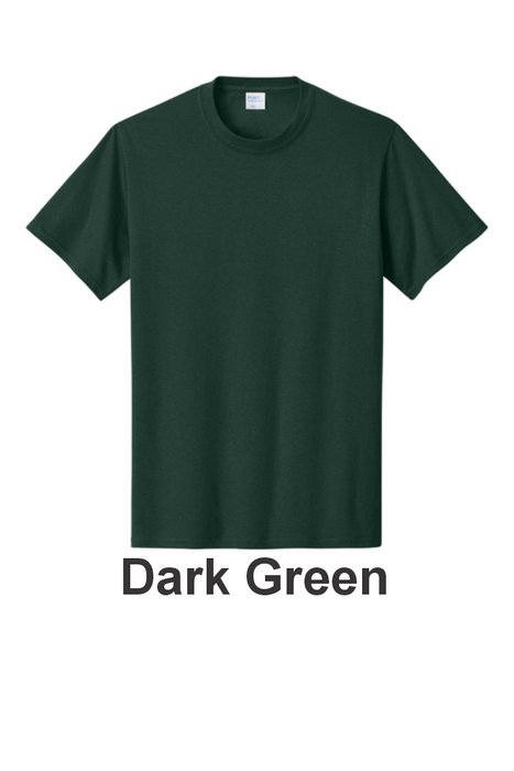 Port & Co 100% Cotton Tee - w/ 2 Location Print (PC54) - 22 Colors Available
