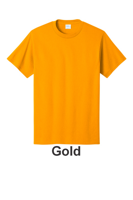 Port & Co 100% Cotton Tee - w/ 2 Location Print (PC54) - 22 Colors Available