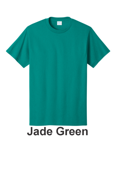 Port & Co 100% Cotton Tee - w/ 2 Location Print (PC54) - 22 Colors Available
