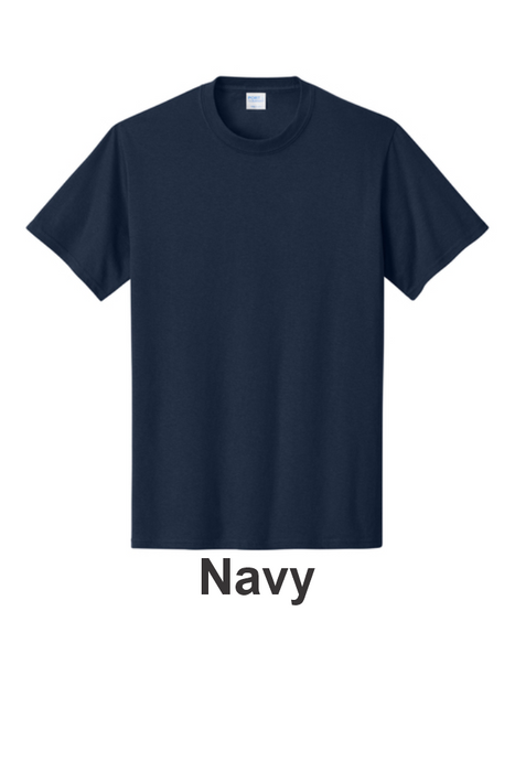Port & Co 100% Cotton Tee - w/ 2 Location Print (PC54) - 22 Colors Available