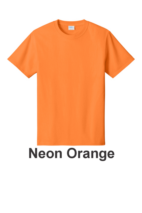 Port & Co 100% Cotton Tee - w/ 2 Location Print (PC54) - 22 Colors Available