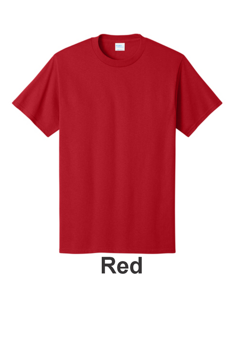 Port & Co 100% Cotton Tee - w/ 2 Location Print (PC54) - 22 Colors Available