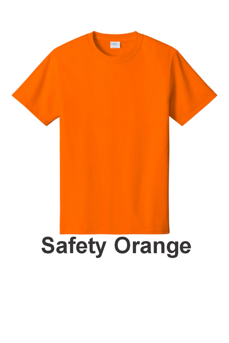 Port & Co 100% Cotton Tee - w/ 2 Location Print (PC54) - 22 Colors Available