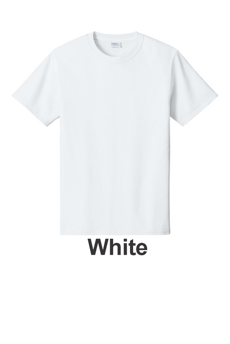 Port & Co 100% Cotton Tee - w/ 2 Location Print (PC54) - 22 Colors Available