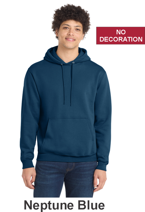 Port & Co. Core Fleece Pullover Hooded Sweatshirt- w/ No Print - 46 Colors Available