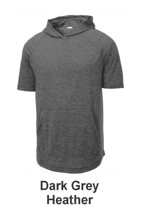 Sport-Tek® PosiCharge® Tri-Blend Wicking Short Sleeve Hoodie - w/ 1 Location Print (ST404) - 4 Colors Available