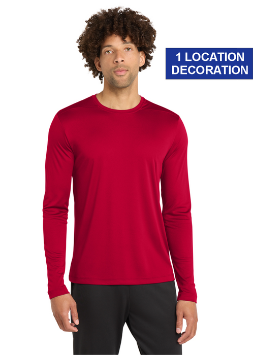Sport-Tek® Posi-UV® Pro Long Sleeve Tee - w/ 1 location Print (ST420LS) - 15 Colors Available