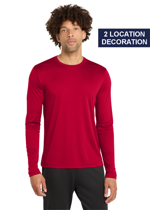 Sport-Tek® Posi-UV® Pro Long Sleeve Tee - w/ 2 location Print (ST420LS) - 15 Colors Available